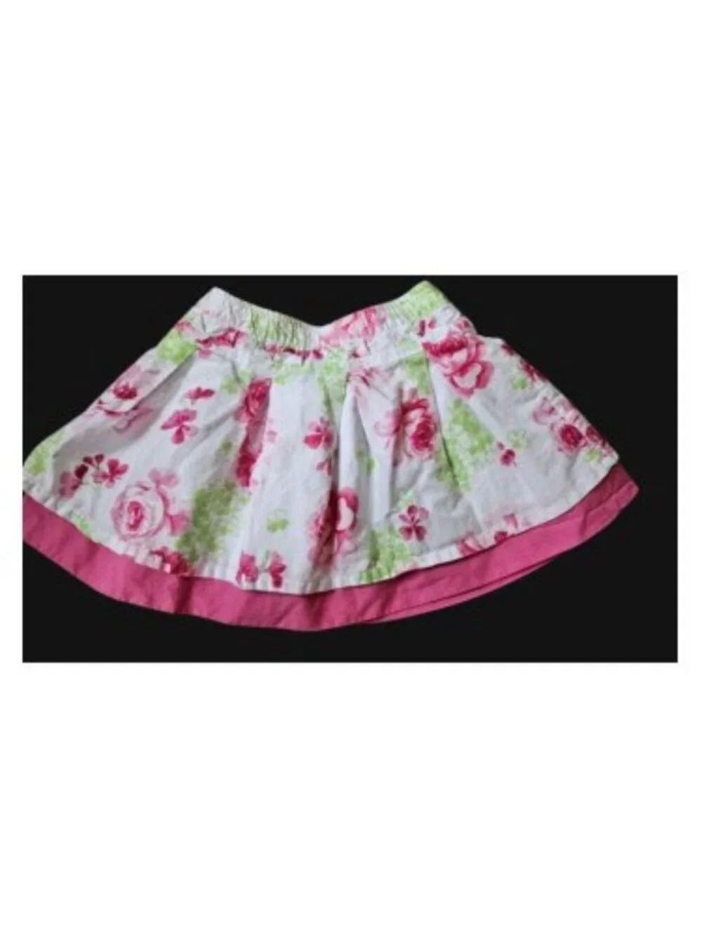 JILLIANS CLOSET Pink Floral Print Lined Cotton Skirt Girls Size 24 months